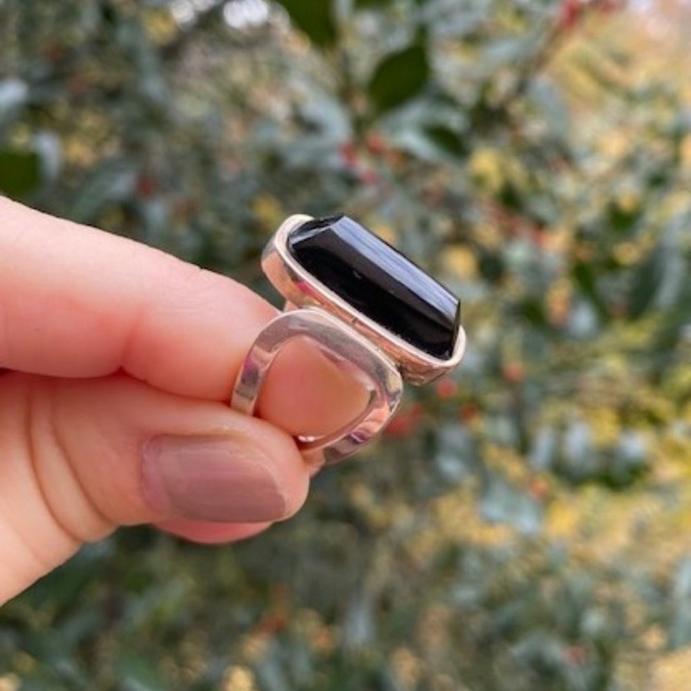 VTG 925 Sterling Onyx Statement RING
